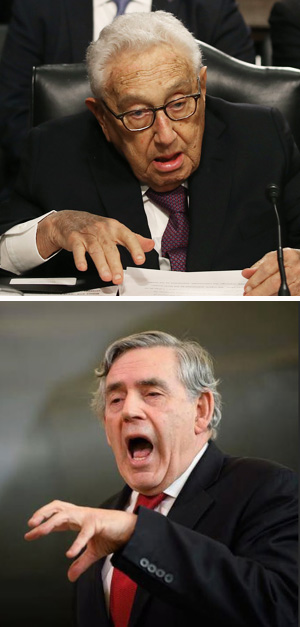 Henry Kissinger and Gordon Brown